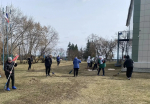 Коллективы медицинских организаций дружно и плодотворно продолжают уборку в рамках субботника.